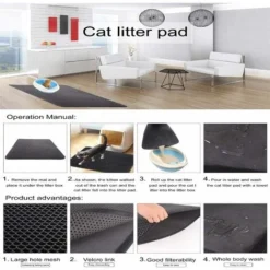 Tapis De Litière Pour Chat Tapis De Litière Pour Chat, Bac à Litière Pour Chat, Tapis De Litière Pour Chat En Nid D'abeille, Tapis De Litière Pour Chat En Nid D'abeille à Double Couche Imperméable - N 9 Tapis De Litière Pour Chat Tapis De Litière Pour Chat, Bac à Litière Pour Chat, Tapis De Litière Pour Chat En Nid D'abeille, Tapis De Litière Pour Chat En Nid D'abeille à Double Couche Imperméable - N -Pas Cher Toutou Mia Magasin 97558854 3