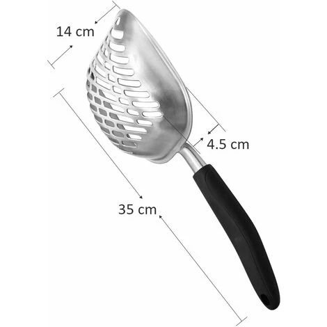 Pelle à Litière Pour Chat, Pelle à Litière Hepooya Pour Chien Et Chat, Prise En Caoutchouc Confortable Pour Bac à Litière Pour Chat 4 Pelle à Litière Pour Chat, Pelle à Litière Hepooya Pour Chien Et Chat, Prise En Caoutchouc Confortable Pour Bac à Litière Pour Chat – Image 2