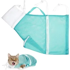 Sac De Filet De Douche Pour Chat Sac De Bain Sac De Retenue Multifonctionnel Empêcher Les Morsures De Se Gratter Pour Le Bain