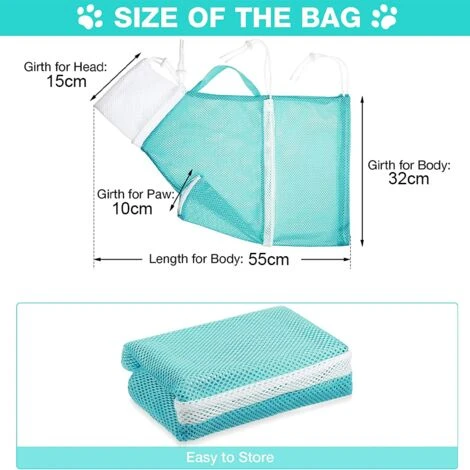 Sac De Filet De Douche Pour Chat Sac De Bain Sac De Retenue Multifonctionnel Empêcher Les Morsures De Se Gratter Pour Le Bain 4 Sac De Filet De Douche Pour Chat Sac De Bain Sac De Retenue Multifonctionnel Empêcher Les Morsures De Se Gratter Pour Le Bain – Image 2