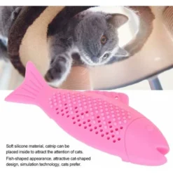 Chat Brosse À Dents Jouet En Silicone Souple Chat Brosse À Dents Poisson Jouets Pet Molaire Jouet Dents Brosse De Nettoyage Avec Cataire Pour Chat Kitty Chaton -Pas Cher Toutou Mia Magasin 97669087 3