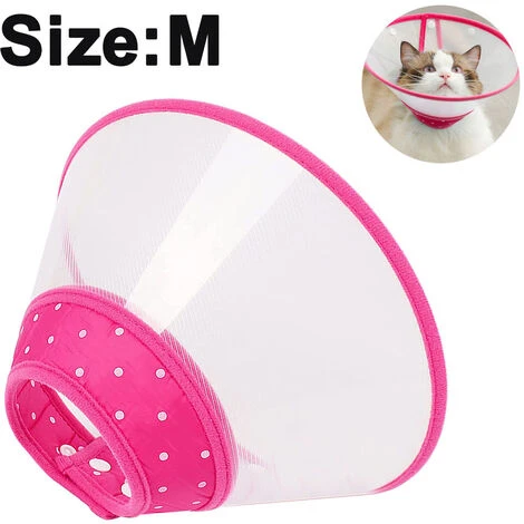 Cne De Chat Collier De Cne De Chien Collier De Récupération Post-chirurgie à Pois Doux Pour Chat Chaton Chiot Petit Chien Animal De Compagnie, M, Rose Rouge 4 Cne De Chat Collier De Cne De Chien Collier De Récupération Post-chirurgie à Pois Doux Pour Chat Chaton Chiot Petit Chien Animal De Compagnie, M, Rose Rouge – Image 2