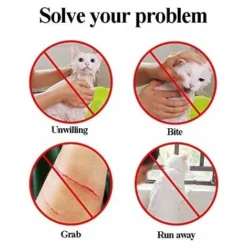 Sac De Bain Pour Chat, Sac De Douche De Nettoyage Pour Chiots Et Chiens - Réglable Anti-morsures Et Anti-rayures En Polyester Doux Pour Le Bain, La Coupe Des Ongles, L'injection, La Prise De Médicamen -Pas Cher Toutou Mia Magasin 97748291 5