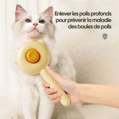 Lunesouri BROSSE À PEIGNER POUR ANIMAUX DOMESTIQUES (JAUNE)