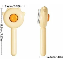 Lunesouri BROSSE À PEIGNER POUR ANIMAUX DOMESTIQUES (JAUNE) -Pas Cher Toutou Mia Magasin 98405256 4