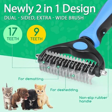 Brosse Chien Brosse Chat, Brosse Chien Poil Long Et Peigne Déméloir Chien Professionnel, Râteau De Toilettage Pour Chien Et Chat Pour Enlever Le Sous-poil Des Animaux De Compagni 4 Brosse Chien Brosse Chat, Brosse Chien Poil Long Et Peigne Déméloir Chien Professionnel, Râteau De Toilettage Pour Chien Et Chat Pour Enlever Le Sous-poil Des Animaux De Compagni – Image 2