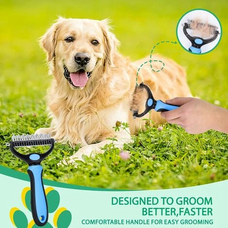 Brosse Chien Brosse Chat, Brosse Chien Poil Long Et Peigne Déméloir Chien Professionnel, Râteau De Toilettage Pour Chien Et Chat Pour Enlever Le Sous-poil Des Animaux De Compagni 7 Brosse Chien Brosse Chat, Brosse Chien Poil Long Et Peigne Déméloir Chien Professionnel, Râteau De Toilettage Pour Chien Et Chat Pour Enlever Le Sous-poil Des Animaux De Compagni – Image 5