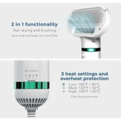 Séchoir Chien Et Chat Avec Brosse Lissante 2 En 1 Seche Cheveux Pulseur Portable Et Silencieux Pour Toilettage Température Réglable Sechoir Professionnel Chiens & Chats -Pas Cher Toutou Mia Magasin 98430030 4