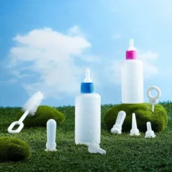 Kit De Biberon Pour Animal Domestique, Kit De Tube D'aiguille De Bouteille D'allaitement Liquide Pour Chat Et Mini Tétines De Rechange Pour Chaton, Chiot, Petit Outil D'alimentation Pour Animal De Com -Pas Cher Toutou Mia Magasin 98636191 5