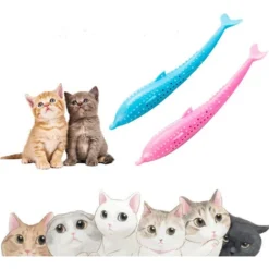 Brosse à Dents Pour Chat, Jouet De Nettoyage Des Dents En Forme De Poisson Chat, Jouet Pour Chat à L'herbe à Chat, Jouet à L'herbe à Chat, Brosse à Dents Pour Chat, Jouet Pour Chat Poisson, Brosse à D